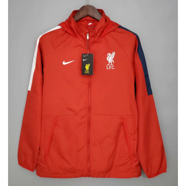 Liverpool Windbreaker Hoodie Jacket Red 2021/22