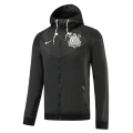 SC Corinthians 21/22 Windbreaker Hoodie Jacket Black