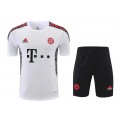 Bayern Munich Training Soccer Jersey Kit(Jersey+Shorts) White&Black 2021/22