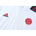 Bayern Munich Zipper Sweatshirt Kit(Top+Pants) White&Black 2021/22