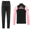 PSG Zipper Sweatshirt Kit(Top+Pants) Black&Pink 2021/22