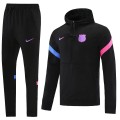 Barcelona Hoodie Sweatshirt Kit(Top+Pants) Black 2021/22