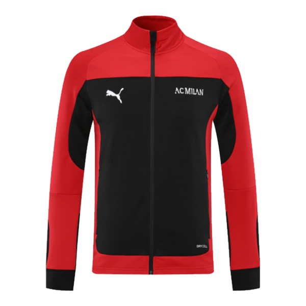 21/22 AC Milan Black&Red High Neck Collar Training Jacket