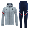 PSG Hoodie Training Kit (Jacket+Pants) Gray 2021/22