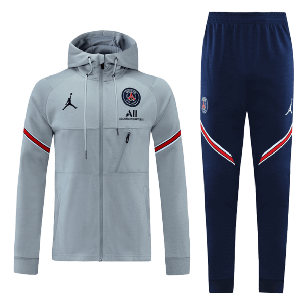 PSG Hoodie Training Kit (Jacket+Pants) Gray 2021/22