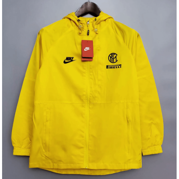 Inter Milan Windbreaker Hoodie Jacket Yellow 2021/22