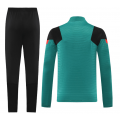 Liverpool Zipper Sweatshirt Kit Green&Black (Top+Pants) 2021/22