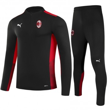 AC Milan Zipper Sweatshirt Kit(Top+Pants) Black 2021/22