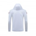 PSG Hoodie Training Kit White&Navy (Jacket+Pants) 2021/22