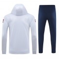 PSG Hoodie Training Kit White&Navy (Jacket+Pants) 2021/22