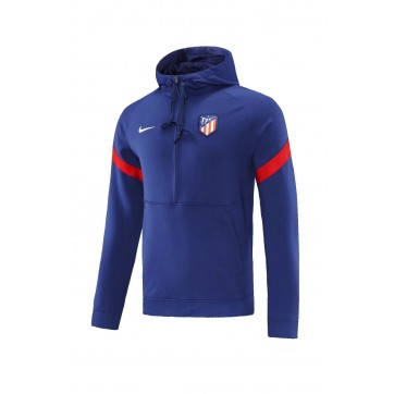 Atletico Madrid Hoodie Sweatshirt Kit(Top+Pants) Blue 2021/22