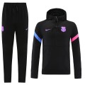 Barcelona Hoodie Sweatshirt Kit(Top+Pants) Black 2021/22