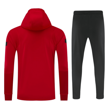 Atletico Madrid Hoodie Training Kit Red&Black (Jacket+Pants) 2021