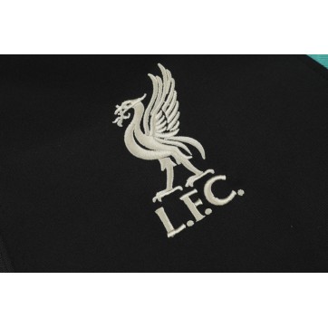 Liverpool Zipper Sweatshirt Kit Black&Blue(Top+Pants) 2021/22
