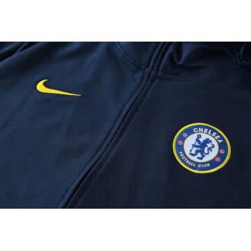 Chelsea Hoodie Sweatshirt Kit(Top+Pants) Black&Blue 2021/22