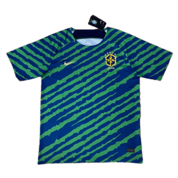 Brazil Pre-Match Training Soccer Jersey Replica 2022 - Blue