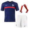 France Soccer Jersey Home Whole Kit (Shirt+Short+Socks) Replica 2021